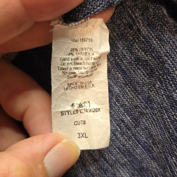 Chrysanthemum Women's 3XL Multicolor Cardigan Brown Blue Gray White Open Sweater - Picture 6 of 8